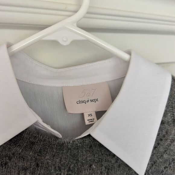 Cinq a sept Landry combo knit pullover top - Picture 4 of 5